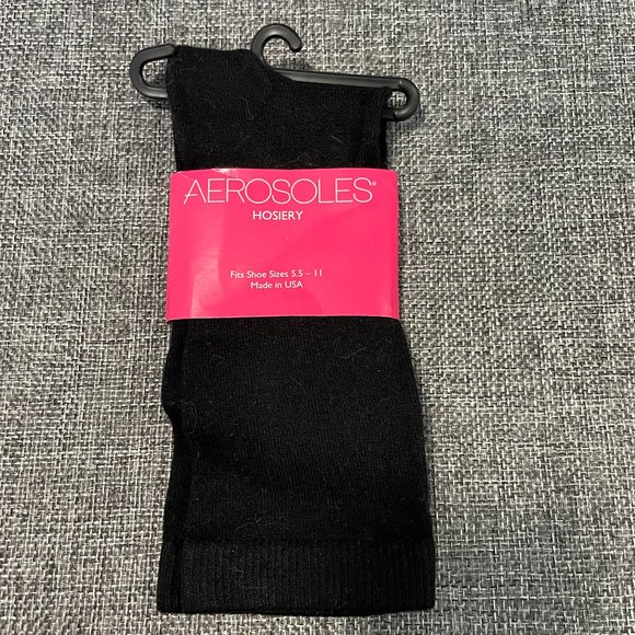 AEROSOLES- Black Socks (Fits Shoe size 5.5 - 11) - Picture 1 of 3